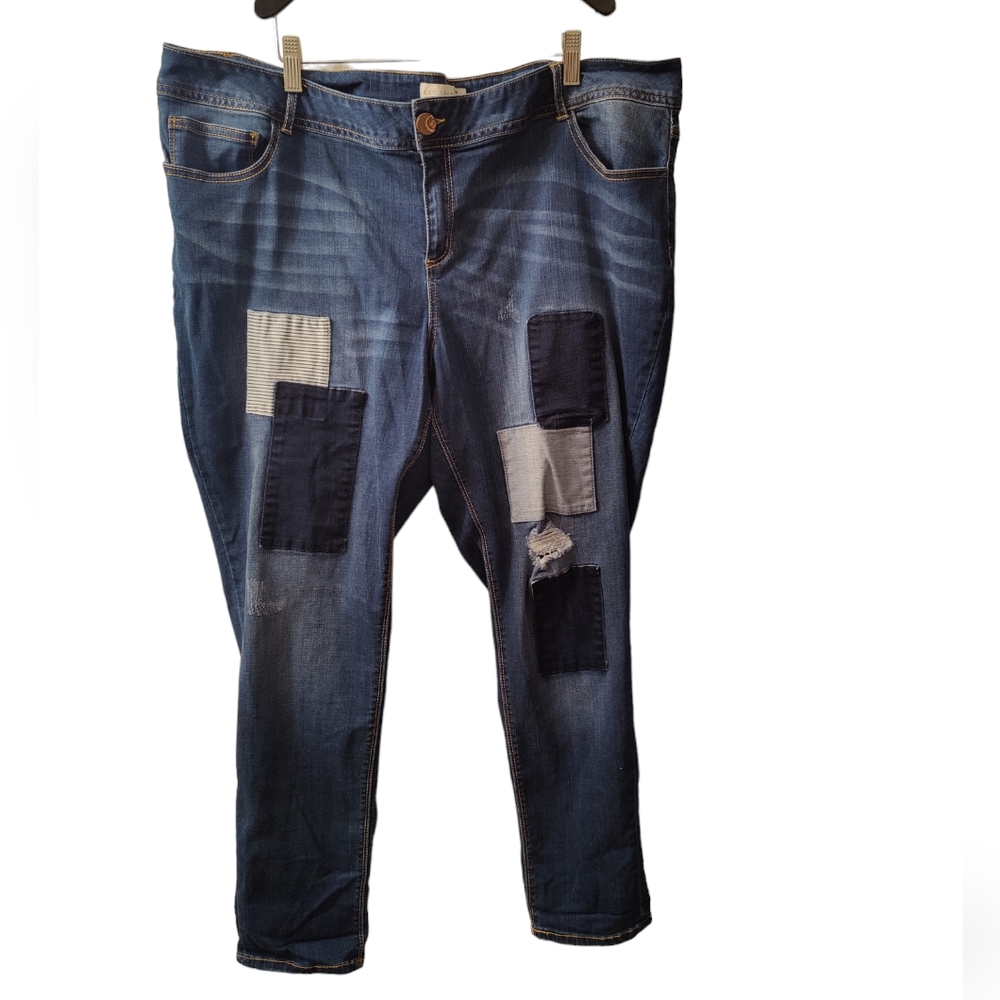 Est. 1948 Denim Patchwork & Distressed Size 20